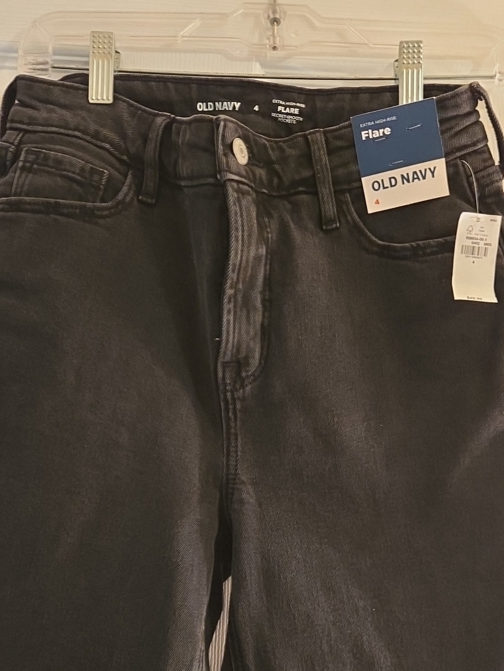 Old Navy Black Women's Flare Jeans - Classic Dark Wash Size 4